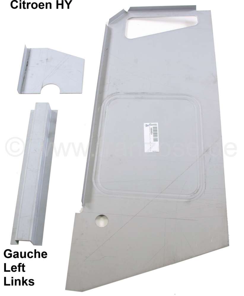 Citroen-DS-11CV-HY - Radkasten (links) Blech mittig, mit Öffnung. Passend für Citroen HY. Or. Nr. HY821-94