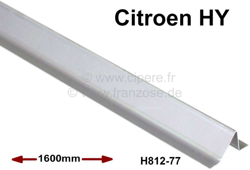 Citroen-DS-11CV-HY - Schiebetür Gummi Anschlagleiste (Profil Blech dreieckig). Passend für Citroen HY. Senkre
