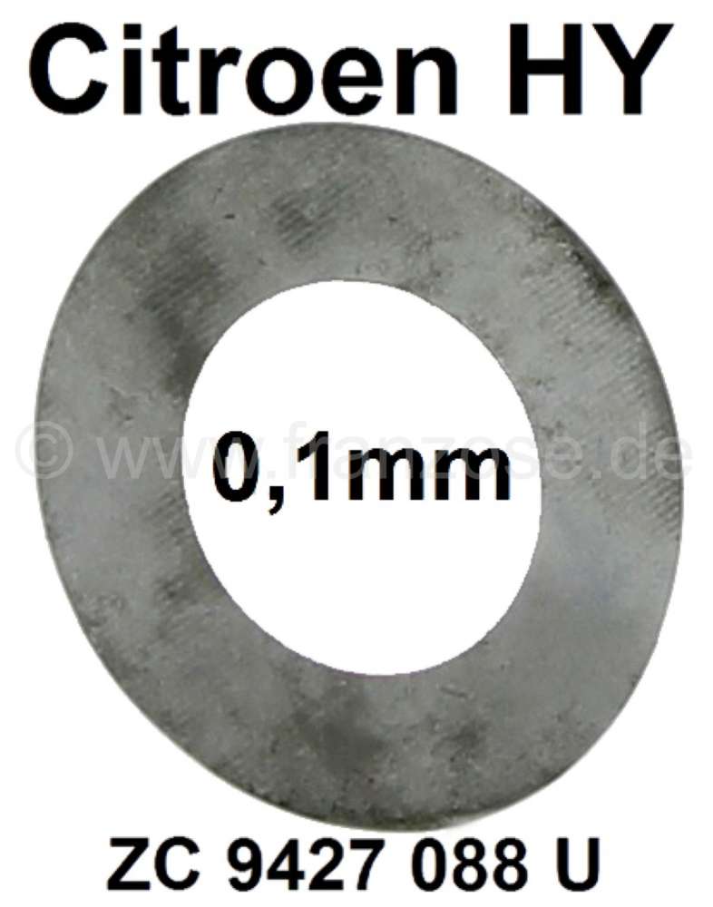 Alle - Ausgleichscheibe (0,1mm), für die Verbindungsachse zwischen den unteren Tragarmen der Vor