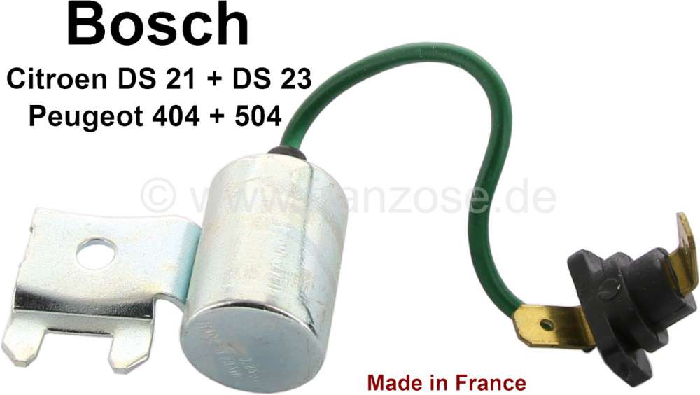 Peugeot - Bosch, Kondensator System Bosch. Passend für Citroen DS 21 + DS 23. Peugeot 404 + Peugeot