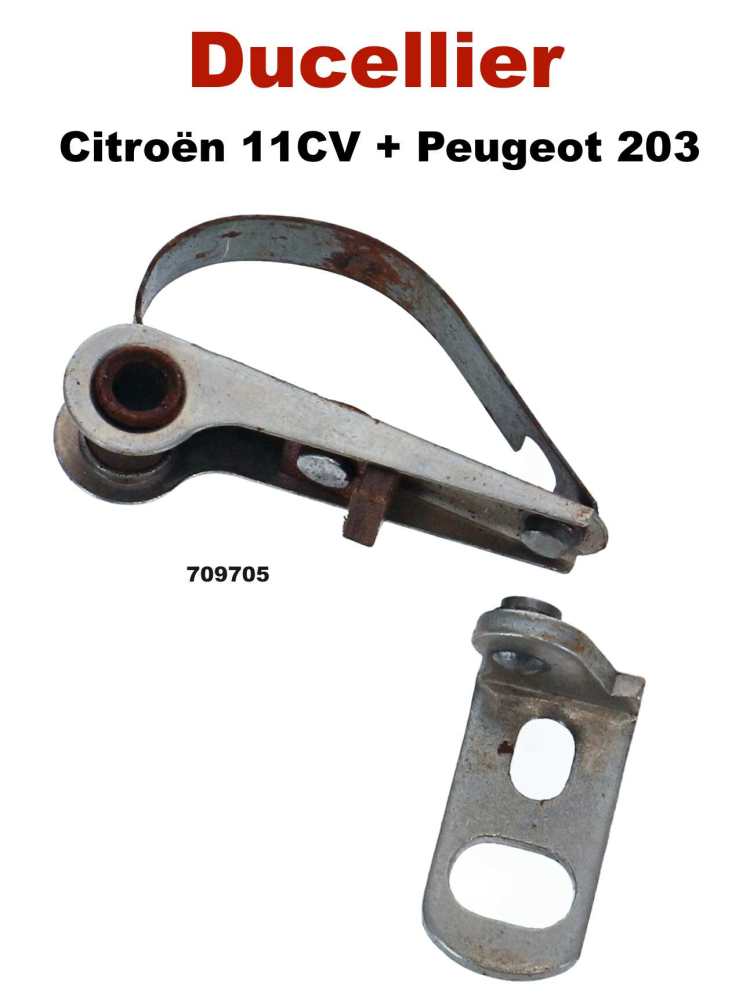 Citroen-DS-11CV-HY - Ducellier, Kontakte (2213). Passend für Citroen 11CV + 15CV + Peugeot 203. Or. Nr. 709705