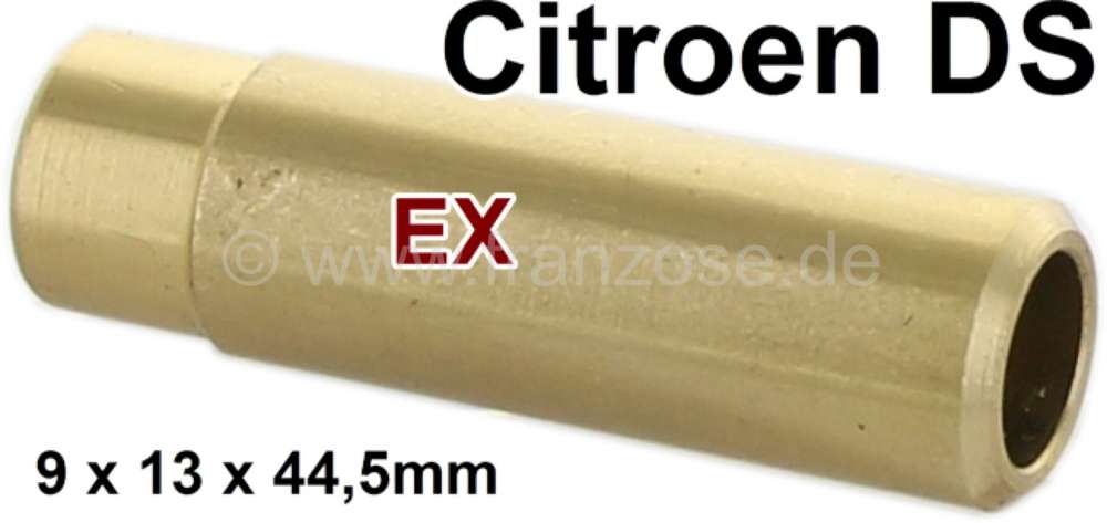 Citroen-DS-11CV-HY - Ventilführung Auslass, aus Bronze. Passend für Citroen DS + CX. Abmessung: 9 x 13 x 44,5