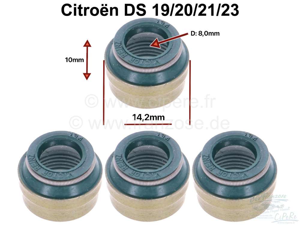 Sonstige-Citroen - Ventilschaftdichtungen für den Einlass. Passend für Citroen DS19, DS20, DS21, DS23, CX B