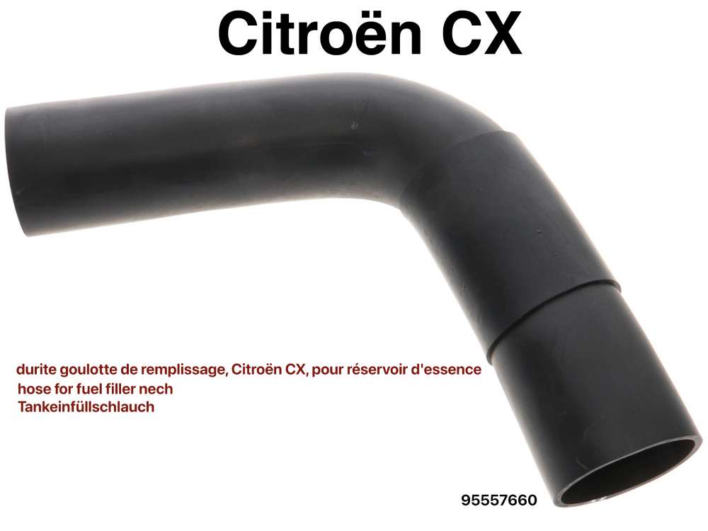 Sonstige-Citroen - CX, Schlauch für Tankeinfüllstutzen. Passend für Citroen CX. Or. Nr. 95557660