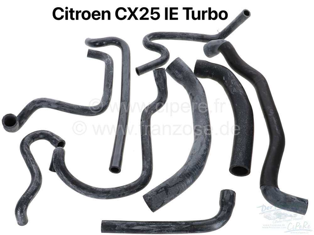 Sonstige-Citroen - CX25 IE Turbo, Kühlerschlauch Set für CX25 IE Turbo. Das Set beinhaltet alle Kühlerschl
