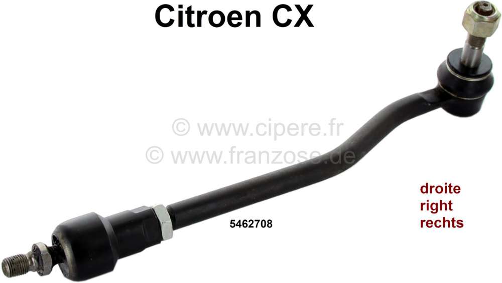 Sonstige-Citroen - Spurstange komplett rechts. Passend für Citroen CX (Serie 1, ohne Servolenkung). Gewinde: