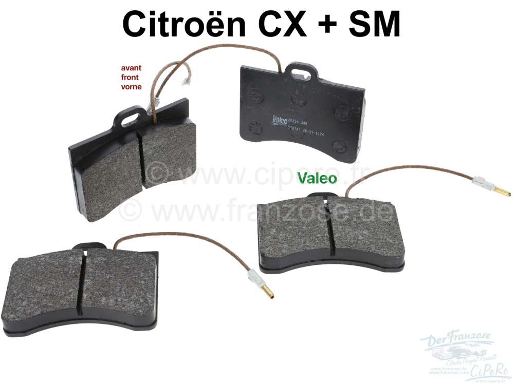 Bremsklötze vorne Citroen CX/SM 99x80,5mm
