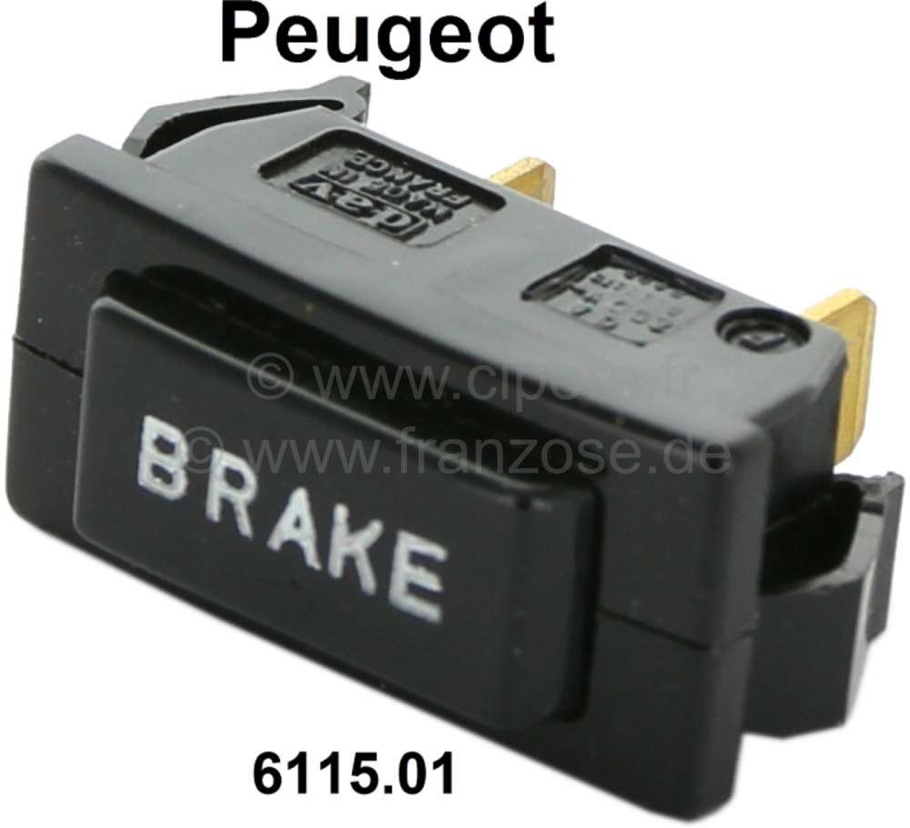 Peugeot - Drucktaster für die Kontrolle der Bremswarnleuchte. Passend für Peugeot 404 (ab Salon 19