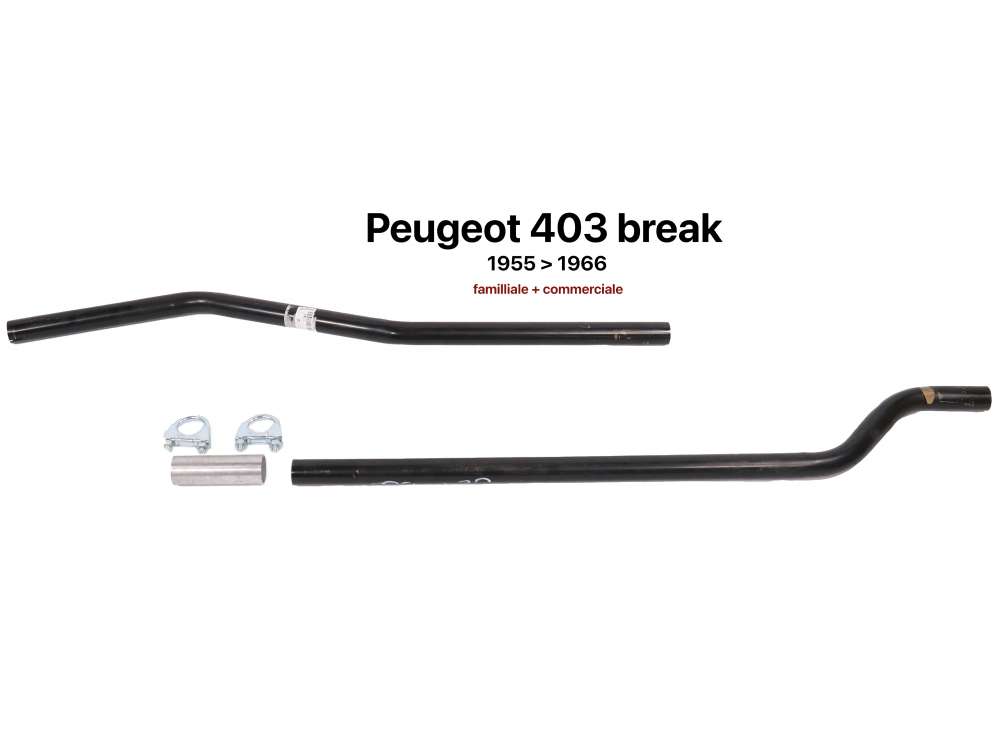 Peugeot - P 403, Auspuffrohr mitte, zwischen den Schalldämpfern. Passend für Peugeot 403 Break (Co