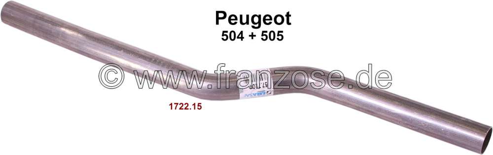 Peugeot - P 504/505, Auspuffrohr mitte (für Fahrzeuge mit 2 Schalldämpfer). Länge: 820mm. Passend