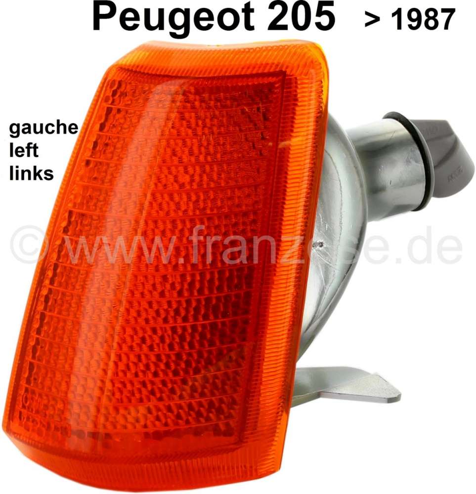 Alle - P 205, Blinkerkappe vorne links bis 1987. Peugeot 205.