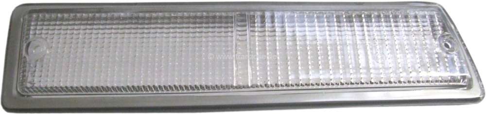 Citroen-2CV - P 304, Blinkerkappe vorne rechts,  Farbe weiß, silberner Rahmen