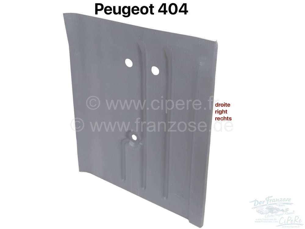 Peugeot - P 404, Bodenblech vorne rechts, Peugeot 404. Aufwendiger händischer Nachbau. Optisch sehr