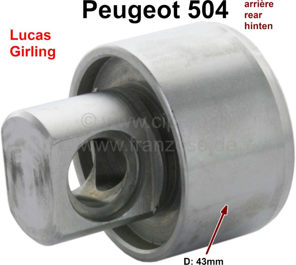 Peugeot - P 504, Kolben für Bremssattel hinten. Bremssystem: Lucas. Passend für Peugeot 504.