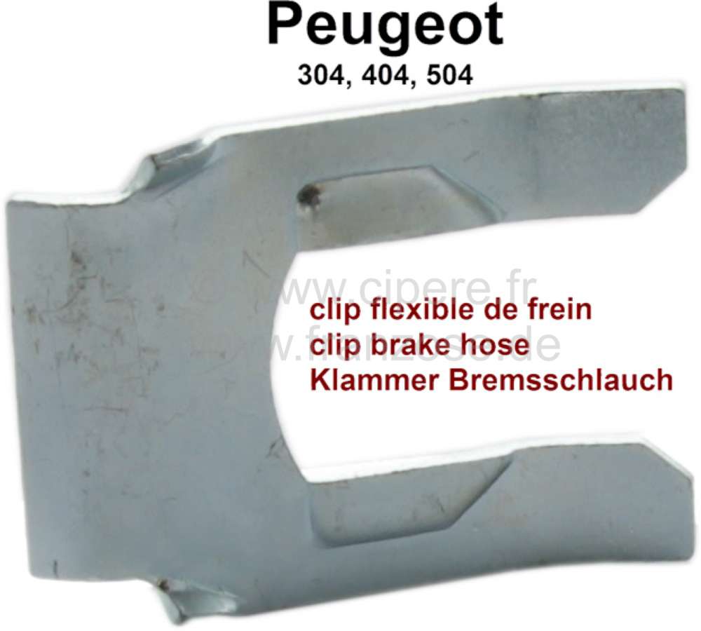 Peugeot - P 304/404/504, Clip für Bremsschläuche