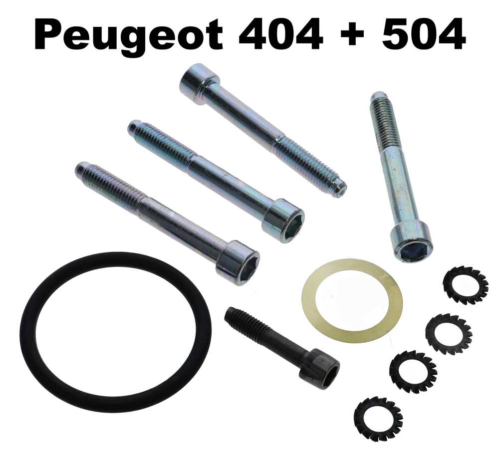 Alle - P 404/504, Halslagerflansch Befestigungssatz. Passend für Peugeot 404 + 504.