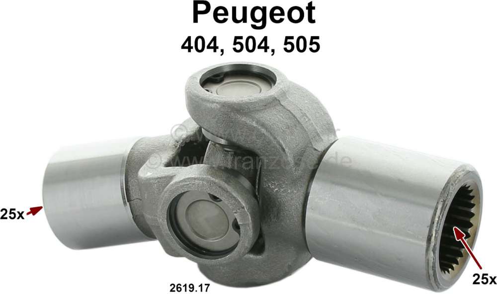 Peugeot - P 404/504/505, Kardangelenk am Getriebeausgang, für die Kardanwelle. Passend für Peugeot