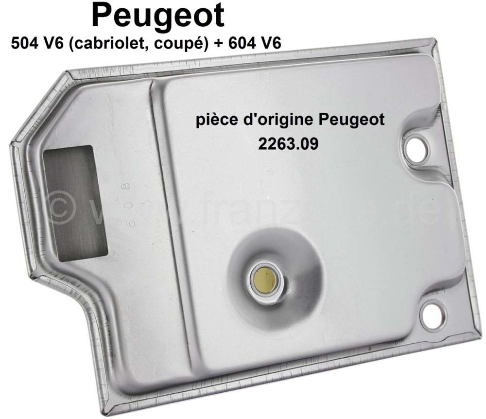 Peugeot - P 504/604, Ölfilter für das Automatikgetriebe. Passend für Peugeot 504 V6 (Cabrio + Cou