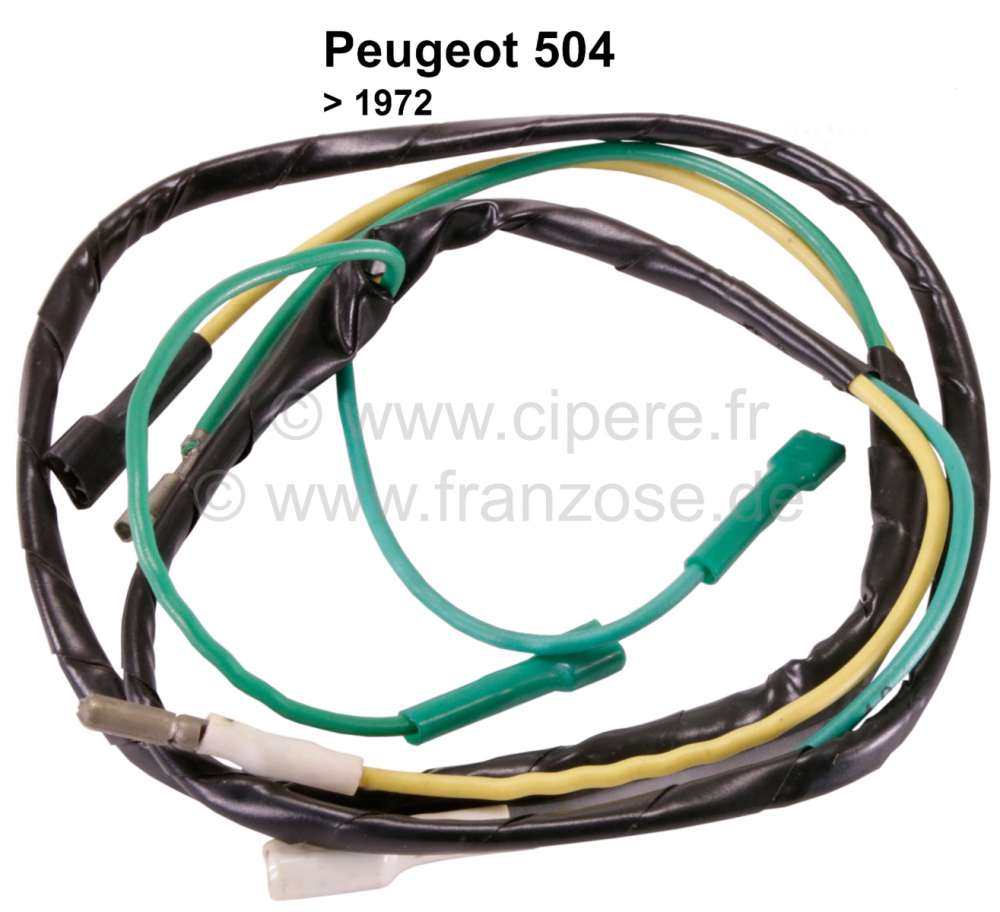 Peugeot - P 504, Kabelstrang (3 Kabel) für Innenleuchte Peugeot 504 bis 1972.  Or.Nr.651290