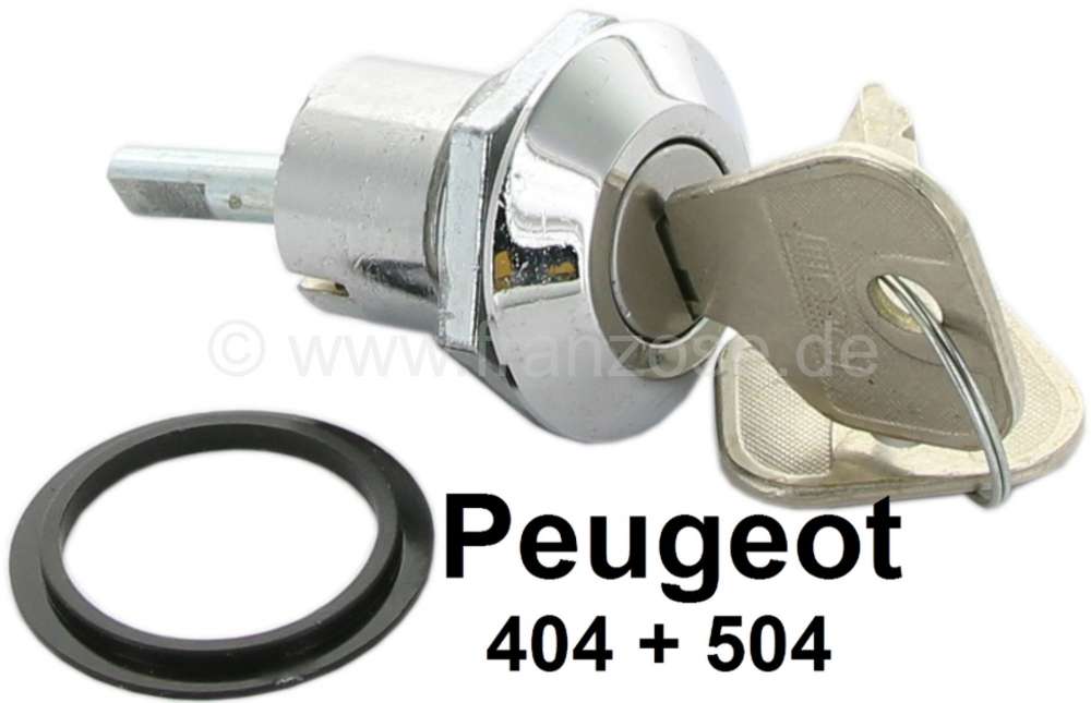Peugeot - P 404/504, Kofferraumschloss komplett. Nur passend für Limousine. Achtung: Passt nicht an