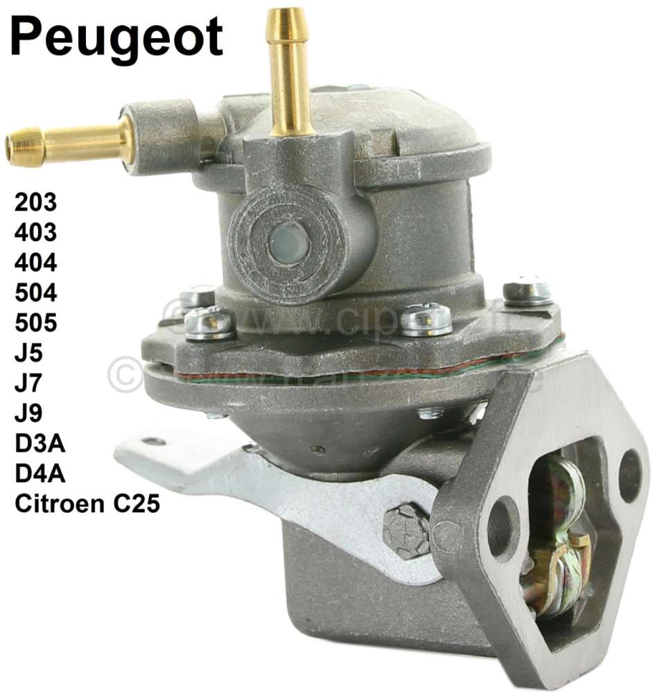 Peugeot - Benzinpumpe Peugeot mit Handhebel! Komplett aus Metall gefertigt. Passend für Peugeot 203