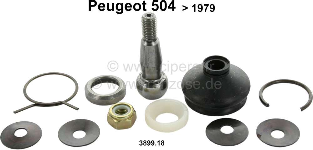 Alle - P 504, Spurstangenkopf Reparatursatz. Passend für Peugeot 504 (1 Serie), bis Baujahr 1979