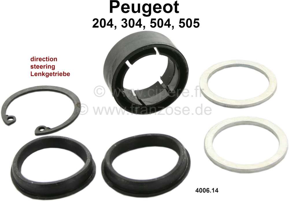 Peugeot - P 204/304/504/505, Lagerung für die Zahnstange (24mm Durchmesser). Passend für Peugeot 2