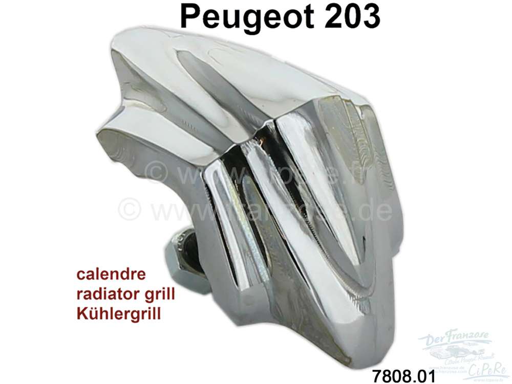 Peugeot - P 203, Befestigungsklammer für den Kühlergrill (per Stück). Passend für Peugeot 203. O