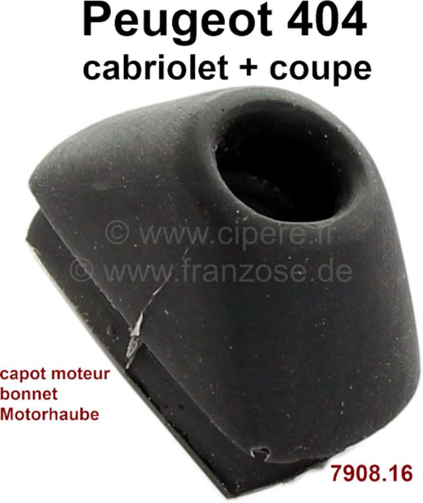 Peugeot - P 404C, Gummipuffer für die Motorhaube (verschraubt an der Karosserie, im Motorraum). Pas