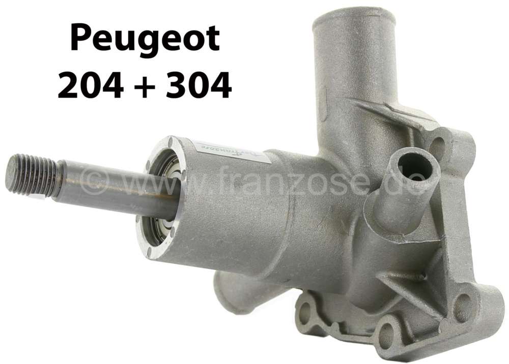 Peugeot - P 204/304, Wasserpumpe, mit auskuppelbaren Lüfterflügel. Länge der Achse: 54,5mm bis Wa