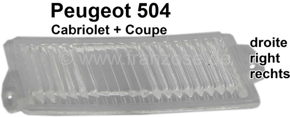 Peugeot - P 504, Kappe für Kennzeichenleuchte rechts. Passend für Peugeot 504 Cabriolet + 504 Coup