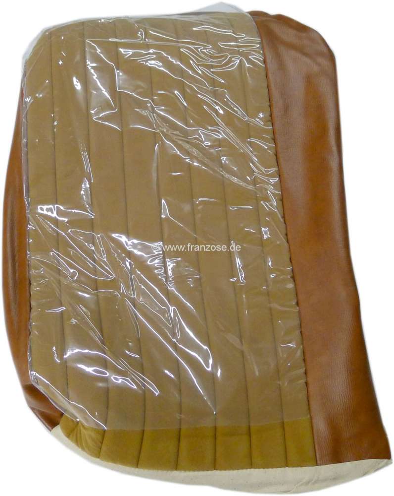 Renault - P 304, Kunstleder beige 3301-Stoff Pain doré 2312,Steppnähte, Sitzkissenbezug Sitz vorne