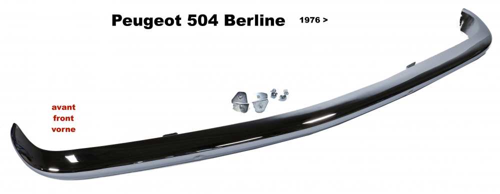 Peugeot - P 504, Stoßstange vorne Peugeot 504 Limousine, ab Baujahr 1978.