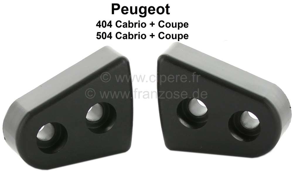 Peugeot - P 404/504, Schließkeile - Zentrierkeile (2 Stück, links + rechts) für die Tür. Passend