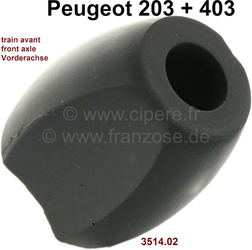 Peugeot - P 203/403, Gummianschlag Vorderachse (per Stück). Passend für Peugeot 203 + Peugeot 403.