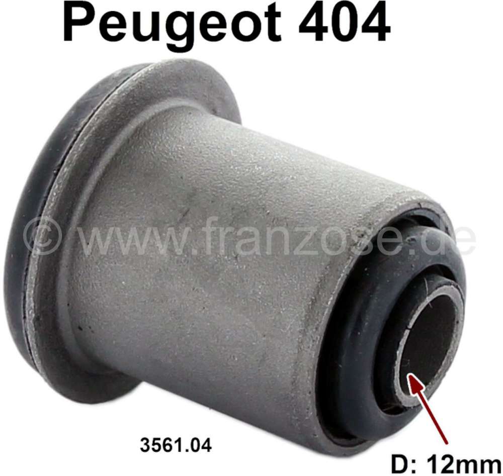 Alle - P 404, Silentbuchse Dreieckslenker. Passend für Peugeot 404. Innendurchmesser: 12mm. Auß