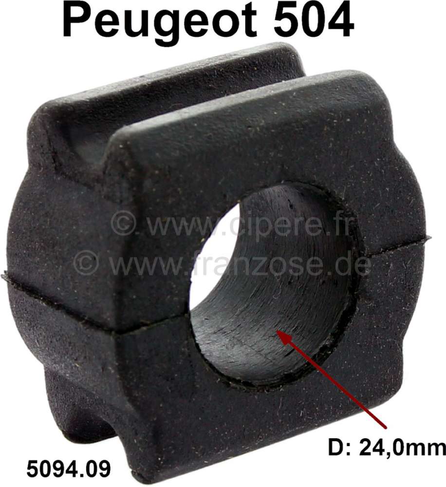 Alle - P 504, Stabilisator Gummilagerung. Für Stabilisator Durchmesser: 24,0mm. Passend für Peu