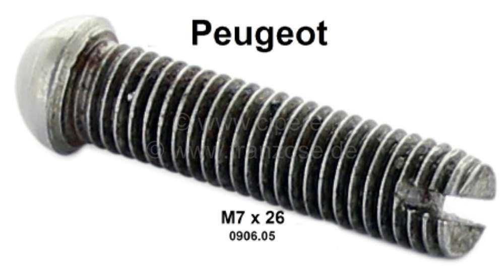 Peugeot - Ventilspiel Einstellschraube. Gewinde: M7 x1. Länge: 26mm. Passend für Peugeot 203, 403,