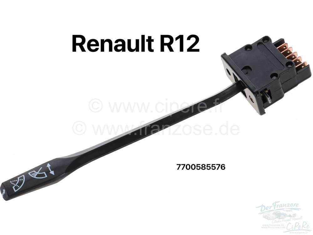 Renault - R12, Scheibenwischerschalter, passend für Renault R12. Or. Nr. 7700585576