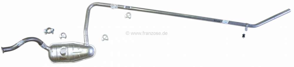 Renault - R4 F4 F6, (1108ccm) Auspuffanlage komplett. Passend für Renault R4 F4 + F6, von Baujahr 1
