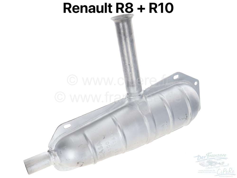 Renault - R8/10, Auspuff Schalldämpfer, mit langen Anschlußstutzen. Passend für Renault R8 + R10,