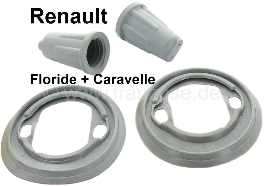 Renault - Caravelle/Floride, Dichtungen in grau (beide Seiten), für runde Blinker. Passend für Ren