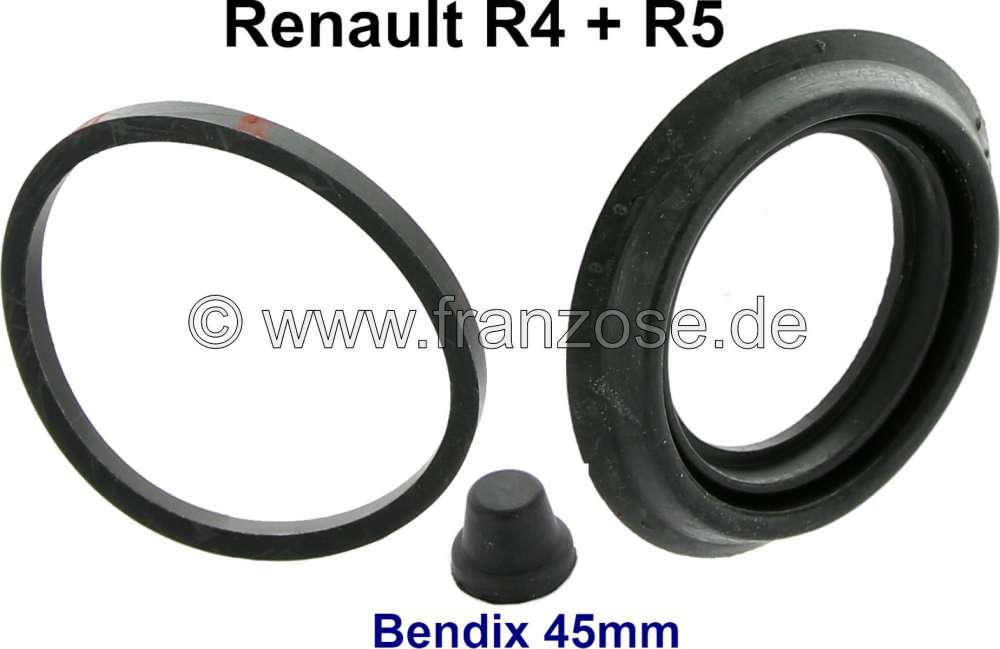 Renault - R4/R5, Bremssattel Dichtsatz. Bremssystem: Bendix. Passend für Renault R4 + R5. Kolbendur