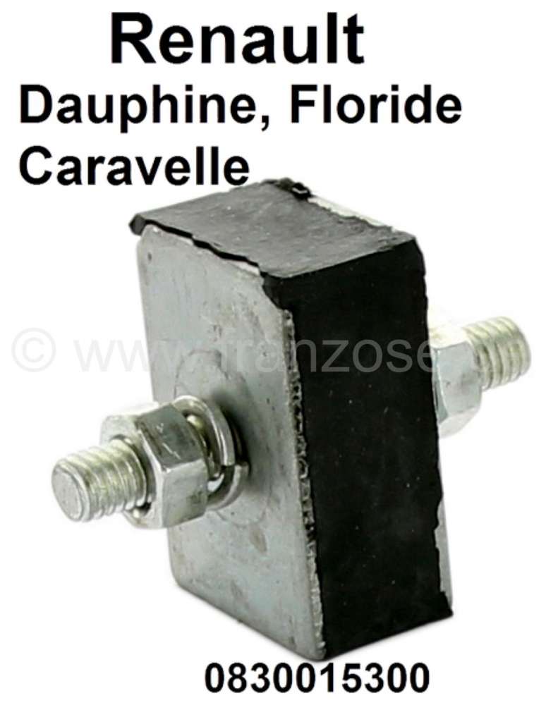 Alle - Caravelle/Floride/Dauphine, Silentblock (viereckig), für das Schaltgestänge. Passend fü