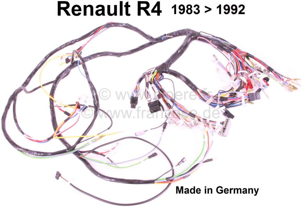Renault - R4, Hauptkabelbaum, passend für Renault R4, von Baujahr 1983 bis 1992. Made in Germany.