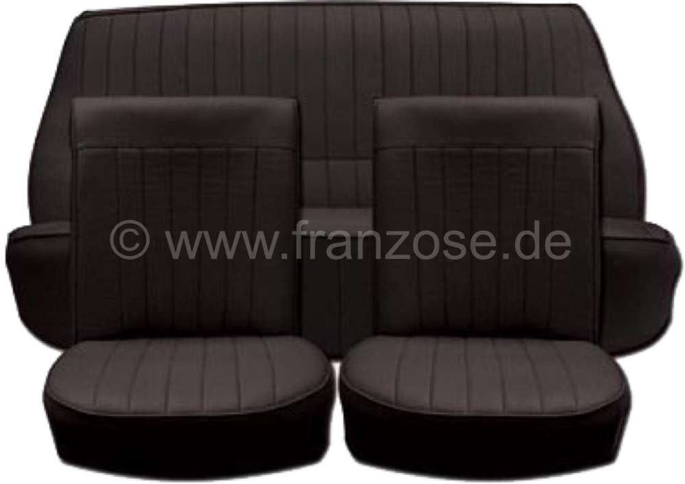 Renault - Dauphine, Sitzbezüge (2x Vordersitz, 1x Rücksitzbank). Kunstleder schwarz. Passend für 