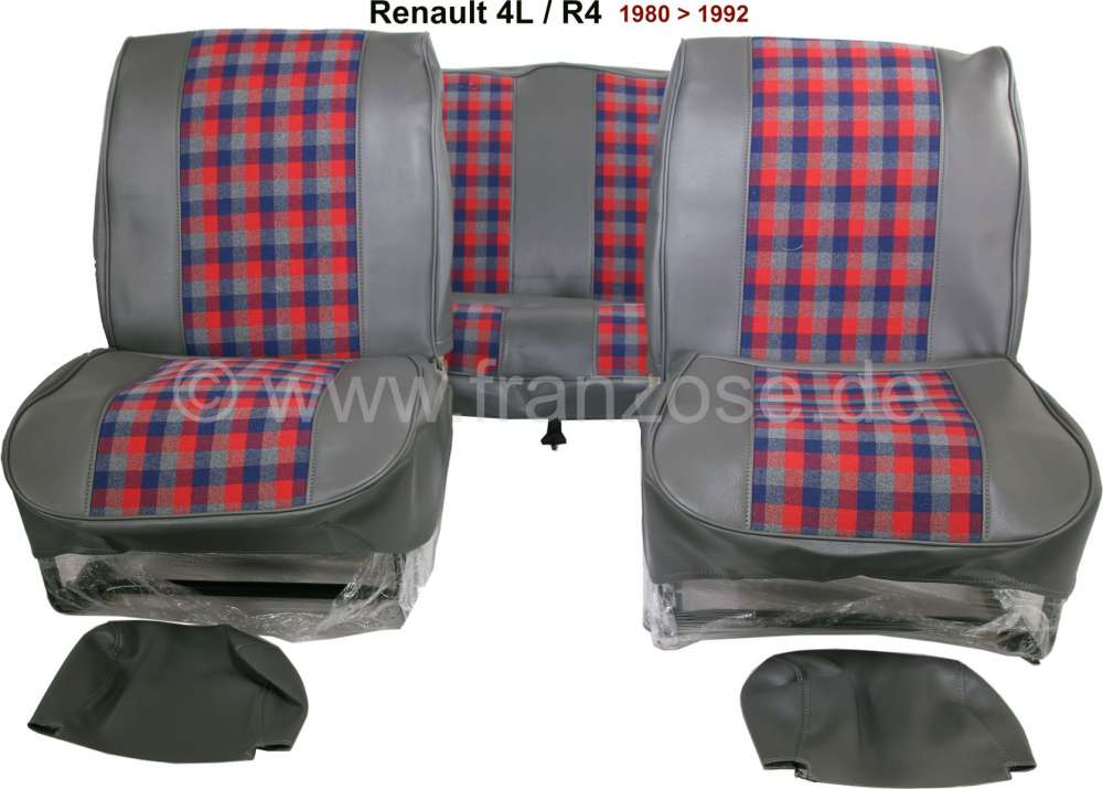 Renault - R4, Sitzbezüge vorne + hinten (als Ersatz für die defekten Sitzbezüge), aus Kunstleder 