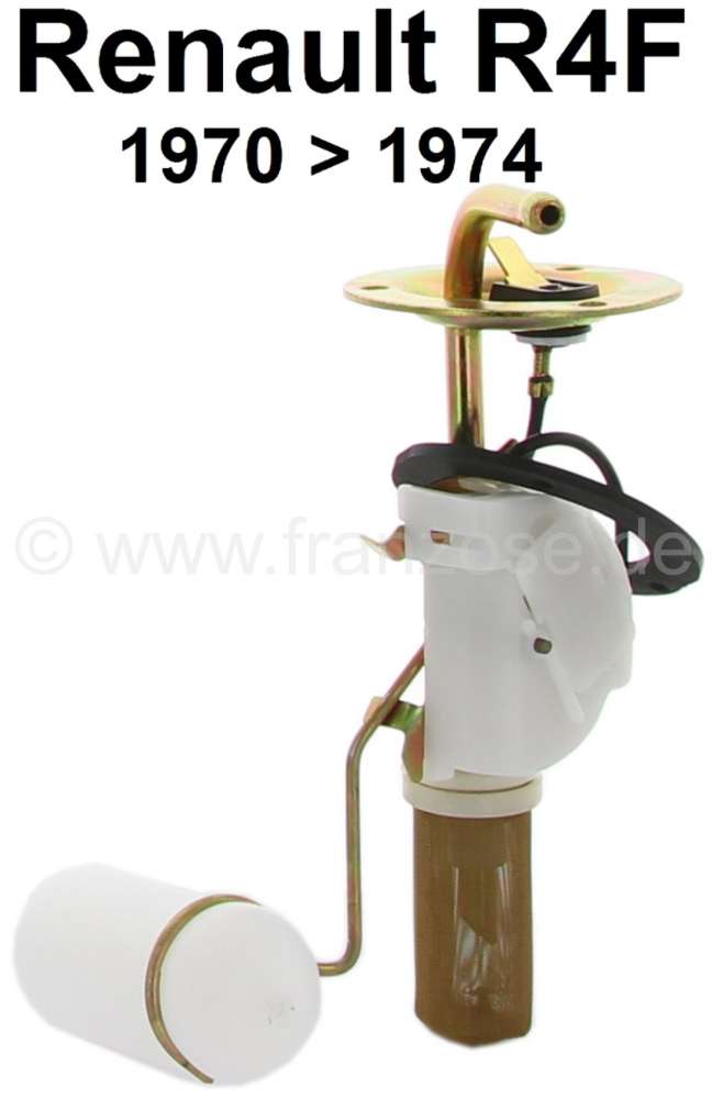 Renault - R4, Tankgeber Renault R4F. 12 Volt. Verbaut von Baujahr 1970 bis 1974. Saugrohrlänge: ca.