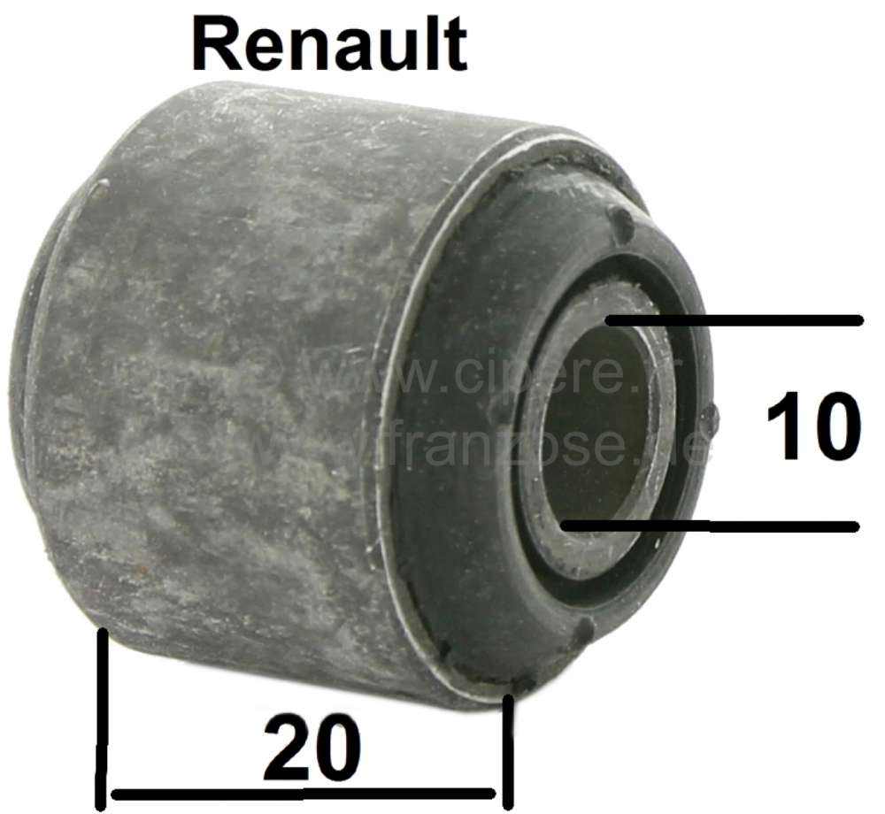 Renault - R4/R5/R6/R12/R16, Lenkgetriebe Silentbuchse (Aufnahme der Spurstange), lenkungsseitig. Pas