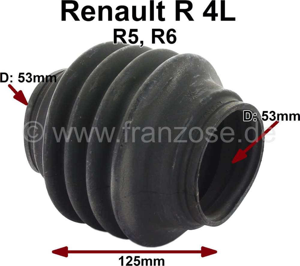 Renault - Antriebswellenmanschette, getriebeseitig. Passend für Renault R4, R5, R6. Innendurchmesse